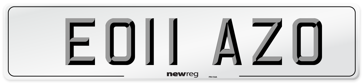EO11 AZO Number Plate from New Reg
